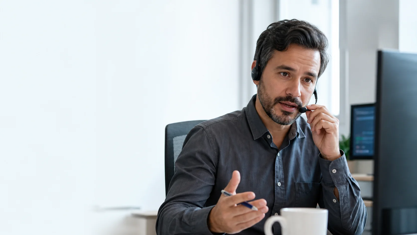 Técnico de ERA Hosting atendiendo una consulta